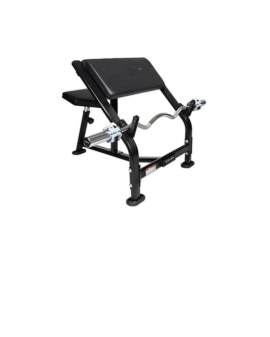Commercial Preacher Curl Bench with Barbell Rack